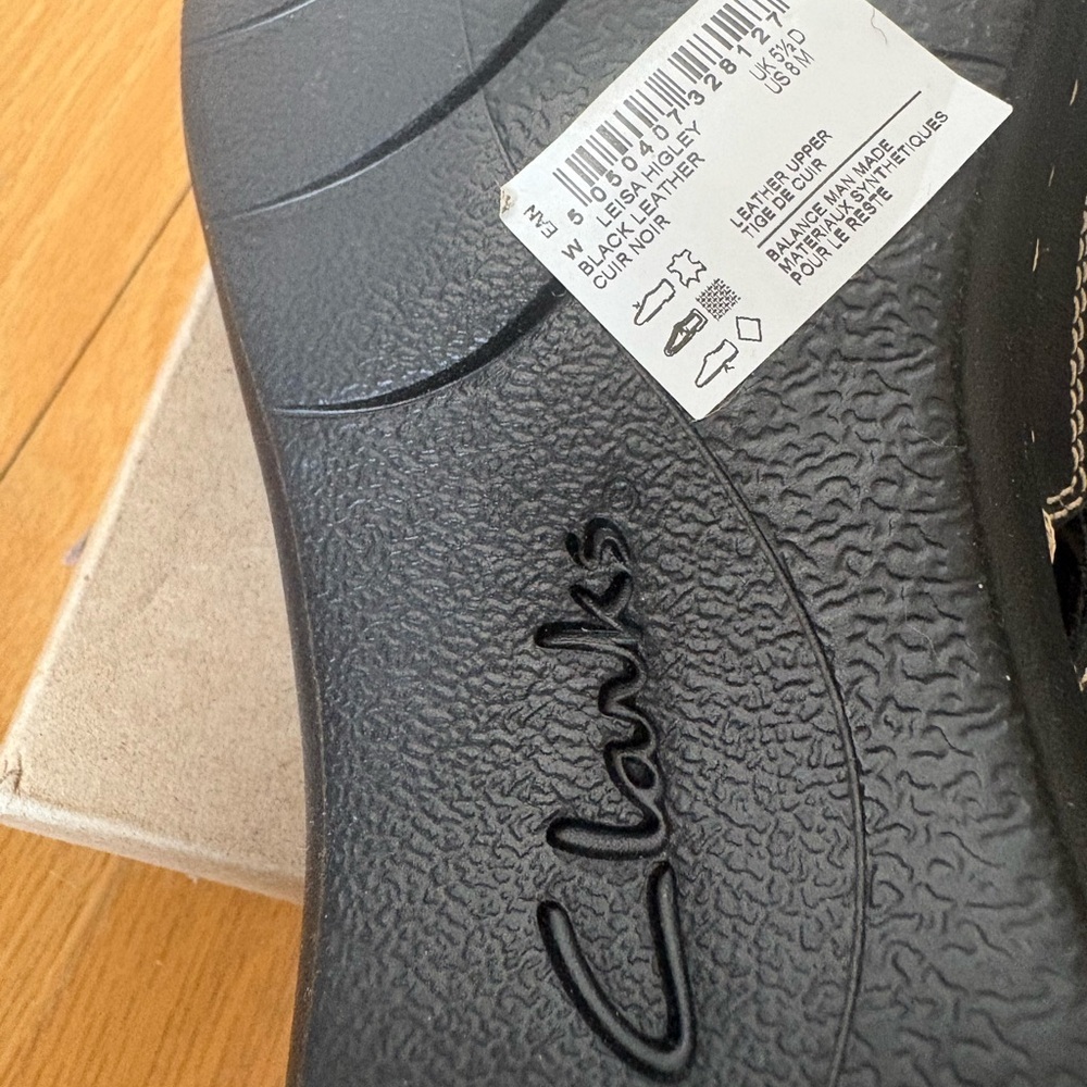 NWT Clark’s Black Sandals, size 8 - Picture 4 of 12
